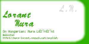 lorant mura business card